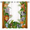 YUANZU Kinder Vorhänge Dschungel Wald Tiere Zoo Ösen Gardinen mit Blickdichte Thermo Vorhang Kälteschutz Blackout Curtain Kinderzimmer Schlafzimmer Verdunkelung Fenster, 2 Stück, H 137 x B 132 cm