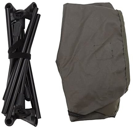 Firlar Klappbarer Leichter Moon Chair, Tragbarer Campingstuhl, Rucksackstuhl, für Outdoor-Strandangeln, Campingstuhl aus Aluminiumlegierung und Oxford-Stoff mit Niedriger Rückenlehne(Grün)