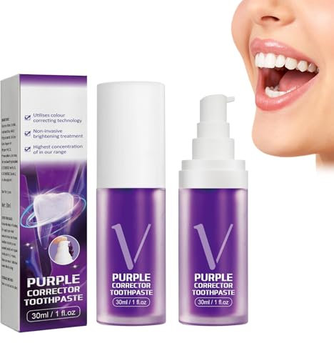 Dentifricio Viola Per Denti Bianchi Brillanti, 30ml Sbiancare Dentifricio Corrector Dentifricio Viola Sbiancante V34 Dentifricio Sbiancante, Rimuove Le Macchie Dai Denti Per Lo Sbiancamento Dei Denti