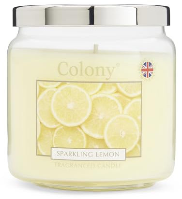 Wax Lyrical Colony Sparkling Lemon Medium Candle, 75hrs, Yellow