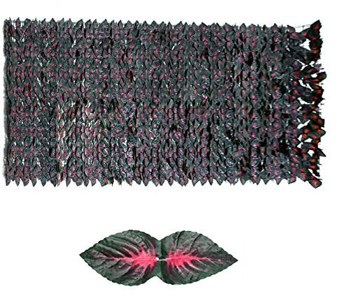 Haies Artificielles,Brise Vue Balcon, Treillis Extensible Pour Décoration De Jardin, Haie Feuillage Artificiel, Clôture Télescopique Extérieure, Clôture De Feuilles De Fleurs Artificielles