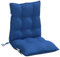 vidaXL Cojines para Silla con Respaldo Bajo 2 uds, Almohadillas para Sillón, Cojines de Asiento, Cojines para Jardín Patio, Tela Oxford Azul Real