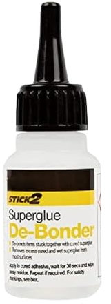 Everbuild Superglue De-Bonder, 20ml, Clear, Bottle, Fast Acting, Works on Glass, Plastic, Rubber, Brick, Stone, Wood and Laminates, Can Be Used on Skin