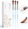 MelodySusie 3Pcs Acrylic Nail Brush Set, Size 8/10/14 Professional Nail Brushes for Acrylic Powder Nail Art Extension and 3D Nail Carving for DIY Home Salon Nail Art Manicure Tool (Blue)