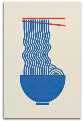 UNSGA Vintage-Poster, abstraktes japanisches Ramen-Poster, dekorative Malerei, Leinwand, Wandposter und Kunstdruck, moderne Familienschlafzimmer-Dekoration, Poster, 30 x 45 cm