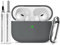 Inesore Compatible with Airpods Pro 2nd/1st Case Cover,Silicone Protective Case for Apple Airpods Pro 2nd/1st Generation Charging Case with Keychain and Cleaner Pen,for Women Men(Grey)