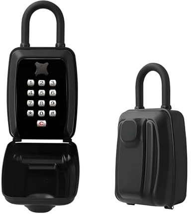 Schlüsseltresor, Schlüsselkasten, Schlüsseltresor mit Schloss und abnehmbarem Bügel, Schlüsselkasten, for Aufhängen(Black Hook)