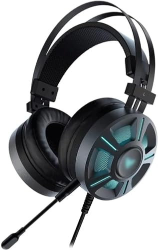 HOUDISAM Gaming Headset with 7.1 Surround Sound, One Headset with Noise Canceling Mic & RGB Light,Computer Gaming Headset Headset