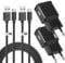 2-Pack Tipo C Caricabatterie per Samsung Originale, Caricatore Rapido per Samsung Galaxy S8, S9, S9 Plus, S10, S10e, A13, A30, A20, Z Flip3, Z Fold2, Note 8, Veloce Adattivo USB con Cavo USB Tipo C