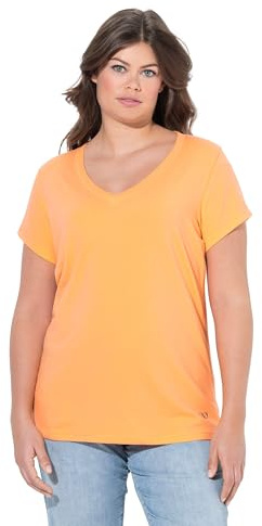 Laurasøn T-Shirt, V-Ausschnitt, 1/2 Arm, Oeko-TEX Made in Green Cantaloupe orange 52+ 837109640-52+