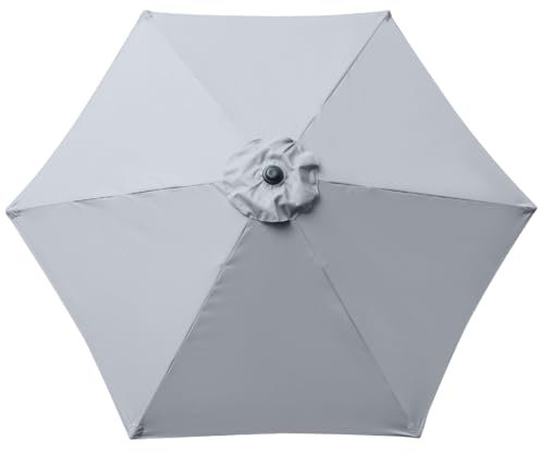 Blümme 2.5m Replacement Parasol Fabric Garden Parasols Umbrella Canopy Cover Grey
