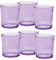 Bicchieri retro' viola Eleganti per Stile e Raffinatezza in Vetro 26cl Set di 6 fondo viola in casa per Ogni Tavola e Occasione bar hotel ristorante