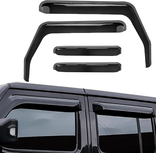 TTxxxA8 Auto Windabweiser Regenabweiser Für Jeep Wrangler JK JKU 2007-2017 4 Porte,Auto-Seitenfenster-Abweiser Autofenster Regenschutz.