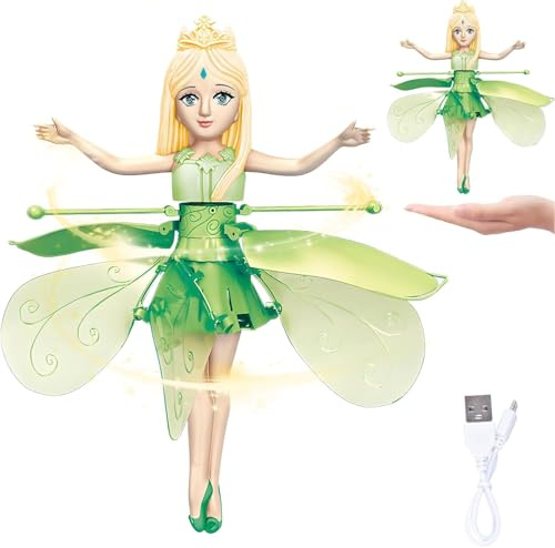 GeeignTaechalingo Fliegende Fee,Sky Dancers Flying Princess,Fliegende Puppe,Fliegende Puppe Fee,Schwebende Feeet für Mädchen