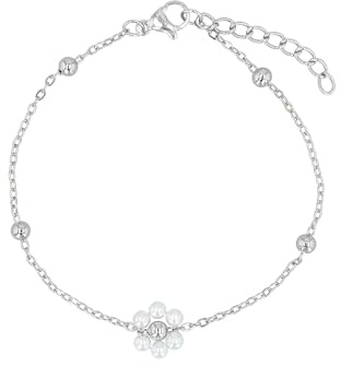 Akzent Armband Damen - Premium Armband Damen in Silber & Gold aus Edelstahl, 100% Wasserfest & Hautverträglich (Silber)