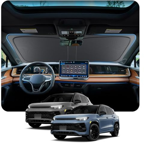 [Actualización] BSTW Parasol Plegable para VW Tiguan Mk3 2024 2025 2026 Cubierta para Parabrisas con Protección UV y Térmica Parasol Tiguan 3 Accesorios