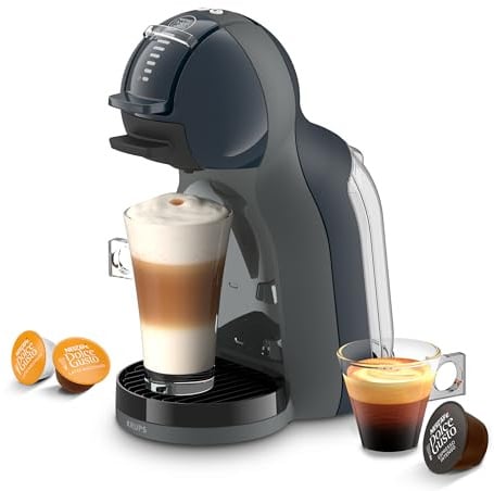 KRUPS NESCAFÉ DOLCE GUSTO Mini Me 2 Automatische Kapselmaschine | Cosmic Grey, passt mit kompaktem Design gut in kleine Küchen und eignet sich für heiße oder kalte Getränke.