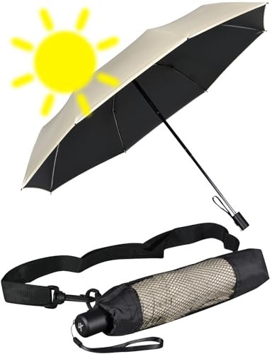 iX-brella City Trekking - Paraguas con bastón extralargo con protección UV y contra el calor