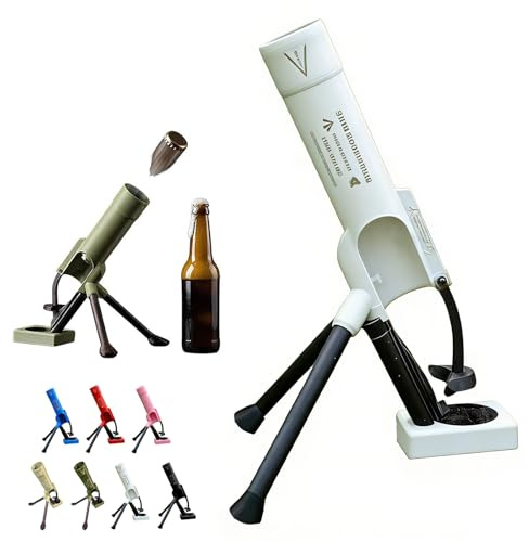 Bierflaschenöffner Flaschenöffner Mörser, Bieröffner Mörser Bierflaschen Öffner, 51mm Beer Bottle Mortar Schwerlast Taktischer Kappenwerfer, Dekoration für Zuhause, Bar, Vatertagsgeschenk