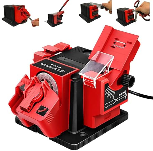 Electric Drill Bit Sharpener, Universal Sharpening Station Multifunctional Sharpener for Drill Bit Scissor Knife Chisel