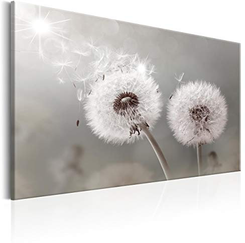 decomonkey Bilder Pusteblume Blumen 90x60 cm 1 Teilig Leinwandbilder Bild auf Leinwand Vlies Wandbild Kunstdruck Wanddeko Wand Wohnzimmer Wanddekoration Deko Wanddeko Pflanzen