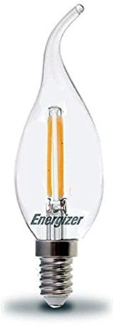 Energizer LED Bent Tip Candle SES E14 2.4W = 25W Warm White Chandelier Bulb