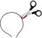 KarnevalsTeufel Haarreif mit Schere, blutverschmiert, Horror, Accessoire, Kopfschmuck