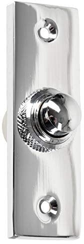 Polished Chrome Wired Door Bell 75mm Victorian Style Front Porch Chime Ring