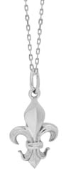 TALISMAN JEWELLERY Pendentif en Argent Sterling 925 - Fleur de Lys (18 MM x 12 MM ou 21 MM x 14 MM) (18 MM x 12 MM)