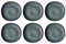 CreaFlor Home Villeroy & Boch Lave Lot de 6 Assiettes Plates Service de Table en Faïence Gris Ø 28 cm