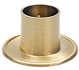FRITZ COX Kerzenständer Gold aus Messing 'Memento' für 4 cm Kerzen | edeles Design | Kerzeständer in Gold für Ihre Tischdeko | ideal für Kommunionkerzen und Taufkerzen
