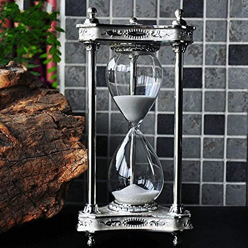 Antike Sanduhr Zeitmesser Stundenglas 30 Minuten Metall-Sanduhr Vintage Messing Lila Sanduhr Zeitmesser Glas Timer Für Home - Office-Schreibtisch Vintage Sanduhr