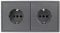 MC POWER - Steckdosen-Set | SHALLOW | Beginner 2S Profi | zweifach Steckdose, Klemmanschluss, anthrazit, matt