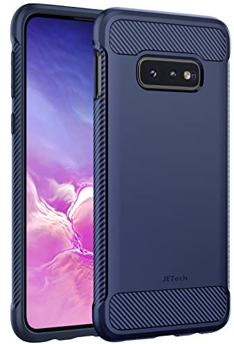 JETech Slim Fit Case for Samsung Galaxy S10e, Thin Phone Cover with Shock-Absorption and Carbon Fiber Design (Blue)