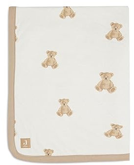 Jollein 513-511-66095 Babydecke mit Teddyfell Teddybär weiß (75x100 cm)
