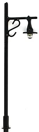 Gutshof miniaturen 10 STK HO Lampen Eisenbahn Modellbau H0 16V Ac oder Dc Schwarze Lichtmasten 1:87