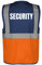Fassbender-Druck WARNWESTEN - Sicherheitsweste NAVY/ORANGE mit Taschen und Reißverschluss nach EN ISO 20471 zertifiziert - Warn Weste für SECURITY - Unisex mit hochwertigem Reflektorstreifen