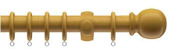 28mm Fixed Length Wooden Curtain Pole Set (Antique Pine 150cm Wide) | 28mm fixed wooden curtain pole set in antique pine. 150cm width. Complete kit with fittings for easy installation.
