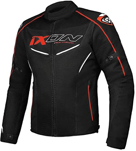 Ixon Jacke (CE) Flicker 3in1, Schwarz und Weiß, Schwarz, Rot, Weiß., M Kurz