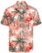 J.Ver Chemise hawaïenne pour homme - Chemise hawaïenne - Manches courtes - Loisirs - Chemise hawaïenne décontractée - Unisexe, Orange flamant rose, L