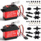 Miuzei Digital Servo 25kg Lenkservo Wasserdicht High Torque Metallgetrieb 270 Grad Servo+motor für mini Rc Auto 1/8 1/10 1/12 Robot Plane Boot mit 25T Horn Servokabel Schrauben 2 Stück