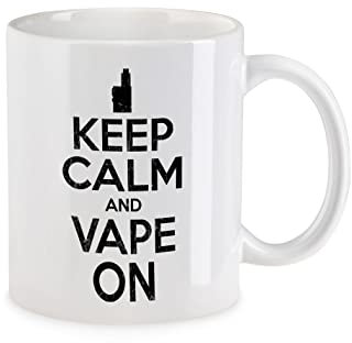 Urban Backwoods Keep Calm And Vape On Tasse Mit Spruch Kaffeetasse
