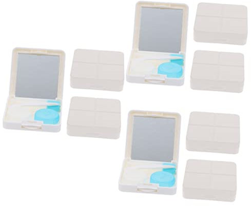 Healeved 9sets Contact Lenses Halloween Case Lens Holder for Women Travel Lens Box