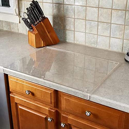 Wangduodu Cortar acrílica Antideslizante, Tablas Cortar Transparentes, Cortar Transparente con BOR, Protector encimera para Cocina, Restaurante, Carne, Verduras (45 x 35 cm/45 x 40 cm)