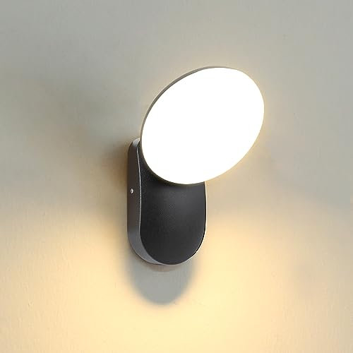 HLFVLITE Außenwandleuchte LED Wandlampe Innen Aussen Wasserdichte Außenlampe Aluminium 3000K Warmweiß für Garten Balkon Veranda Garage
