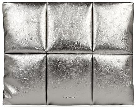Comfyable Puffy Laptop Sleeve 13 Inch 14 Inch, Puffer Laptop Carrying Case for Women, Pillow Case Compatible for MacBook Air M4 M3 M2 M1, MacBook Pro 13 Inch 14 Inch M4 M3 M2, PU Leather Bag Cover