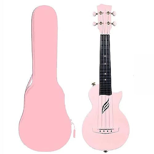 Anfänger-Ukulele, Sopran-Ukelele, 4 Saiten, Musikinstrument, Ukulelen, Geschenke for Kinder, Anfänger, mit Bag Picks Saiten(Pink)