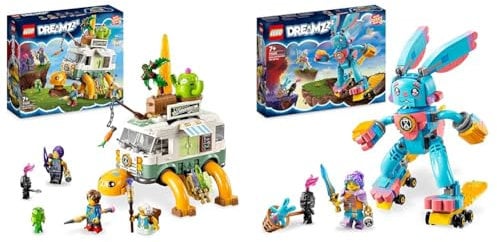 LEGO 71456 DREAMZzz Mrs. Castillos Schildkrötenbus & 71453 DREAMZzz Izzie und Ihr Hase Bunchu Set, Baubares Kaninchen-Spielzeug