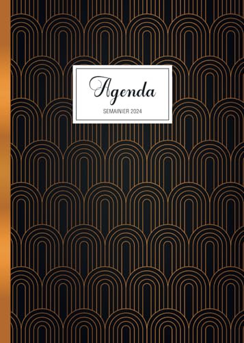 Agenda semainier 2024: Format A5 | 2 pages par semaine | Pour vos rendez-vous personnels et professionnels | Couverture Art Nouveau