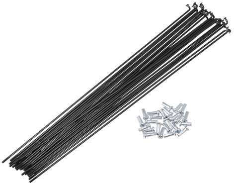 A ABSOPRO 24pcs 13G J Bend Bike Steel Spokes 11.34 Cycle Spokes with Nipples